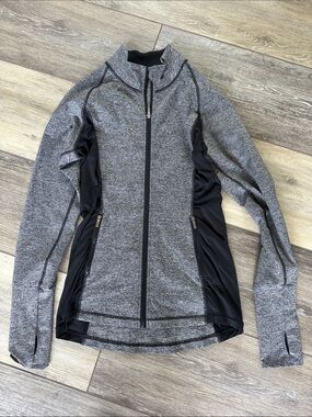 Victoria's Secret Gray and Black Zip-Up Utility Jacket